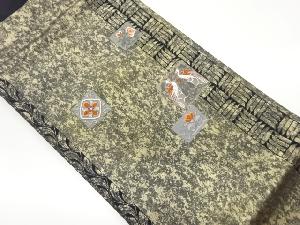 引箔色紙に花鳥模様織出し名古屋帯